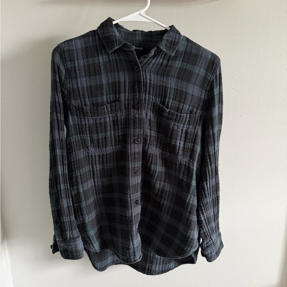 Madewell Dark Plaid Button-Down Shirt